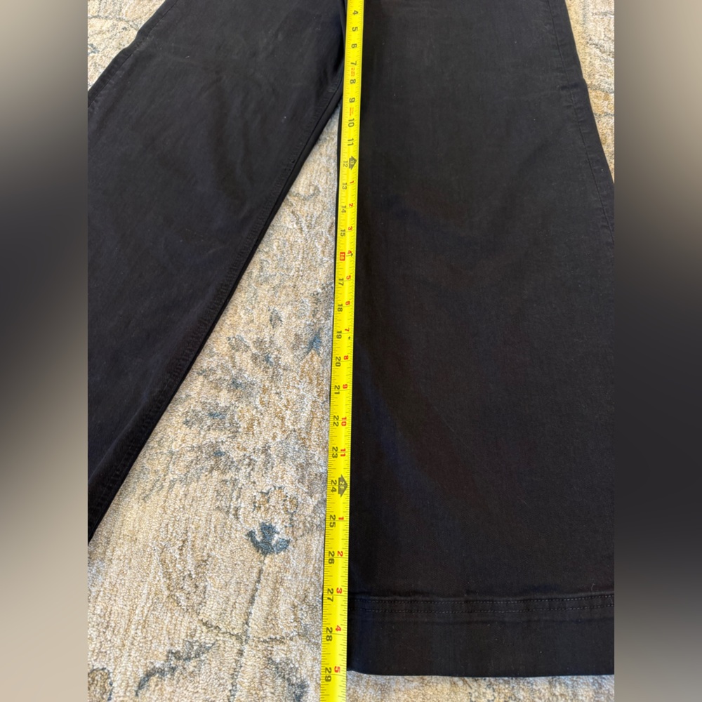 Meave by Anthropologie- The Jada High Rise Wide Leg Black Jeans size 28 - Picture 5 of 9